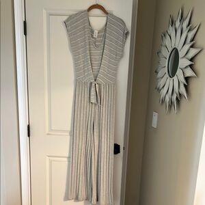 Caution To The Wind Gray Pleated Maxi Sundress